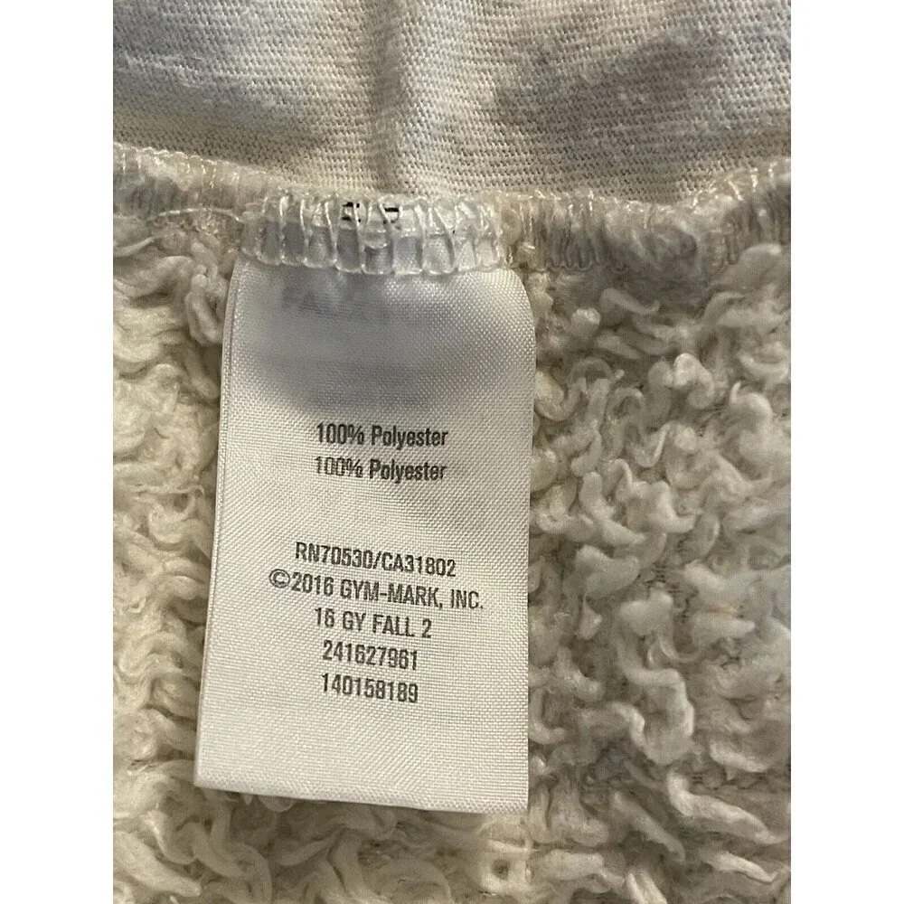Gymboree Mountain Trail Jacket 2T Sherpa Fleece Hooded Zipper White Blue Trim
